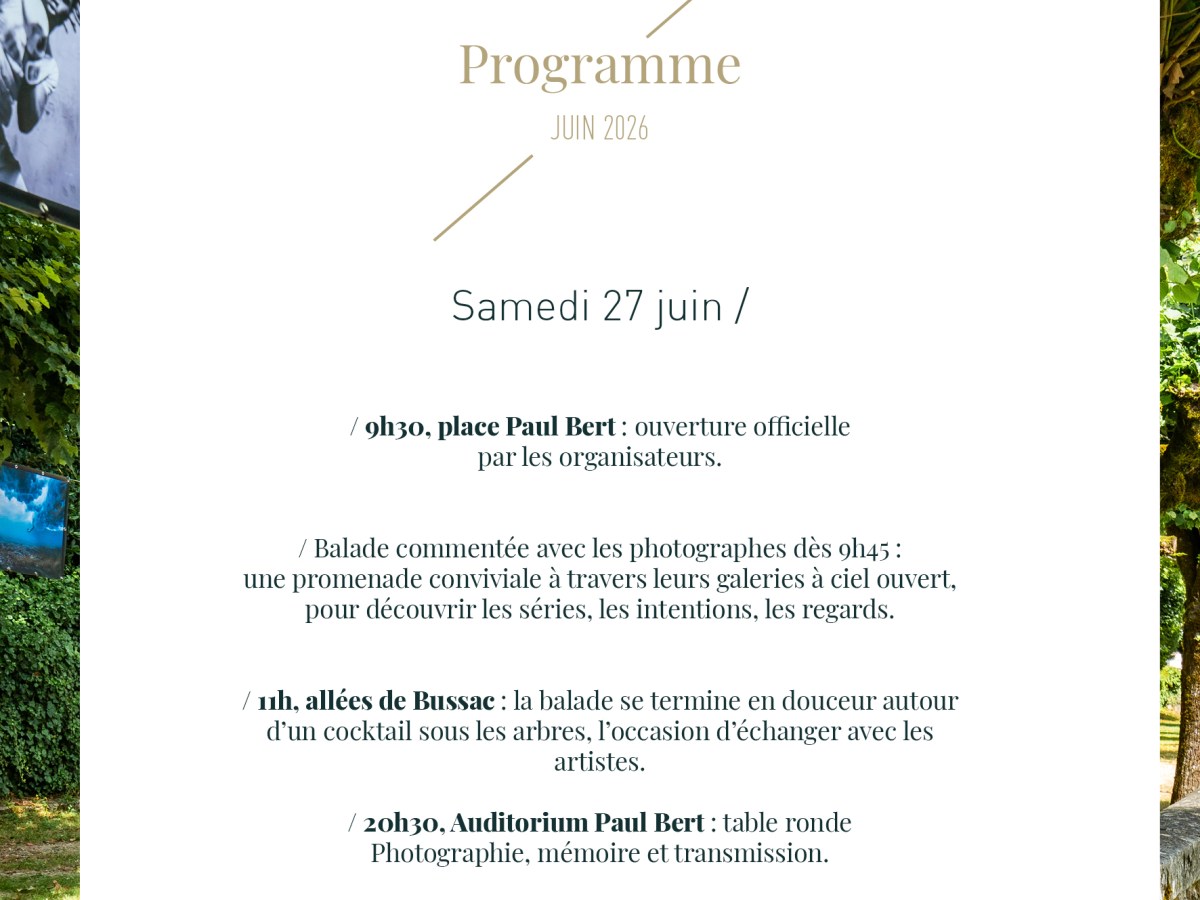 Les Errances Photographiques 2026 ouvrent leurs portes : rendez-vous le 27 juin à Nontron&nbsp;!